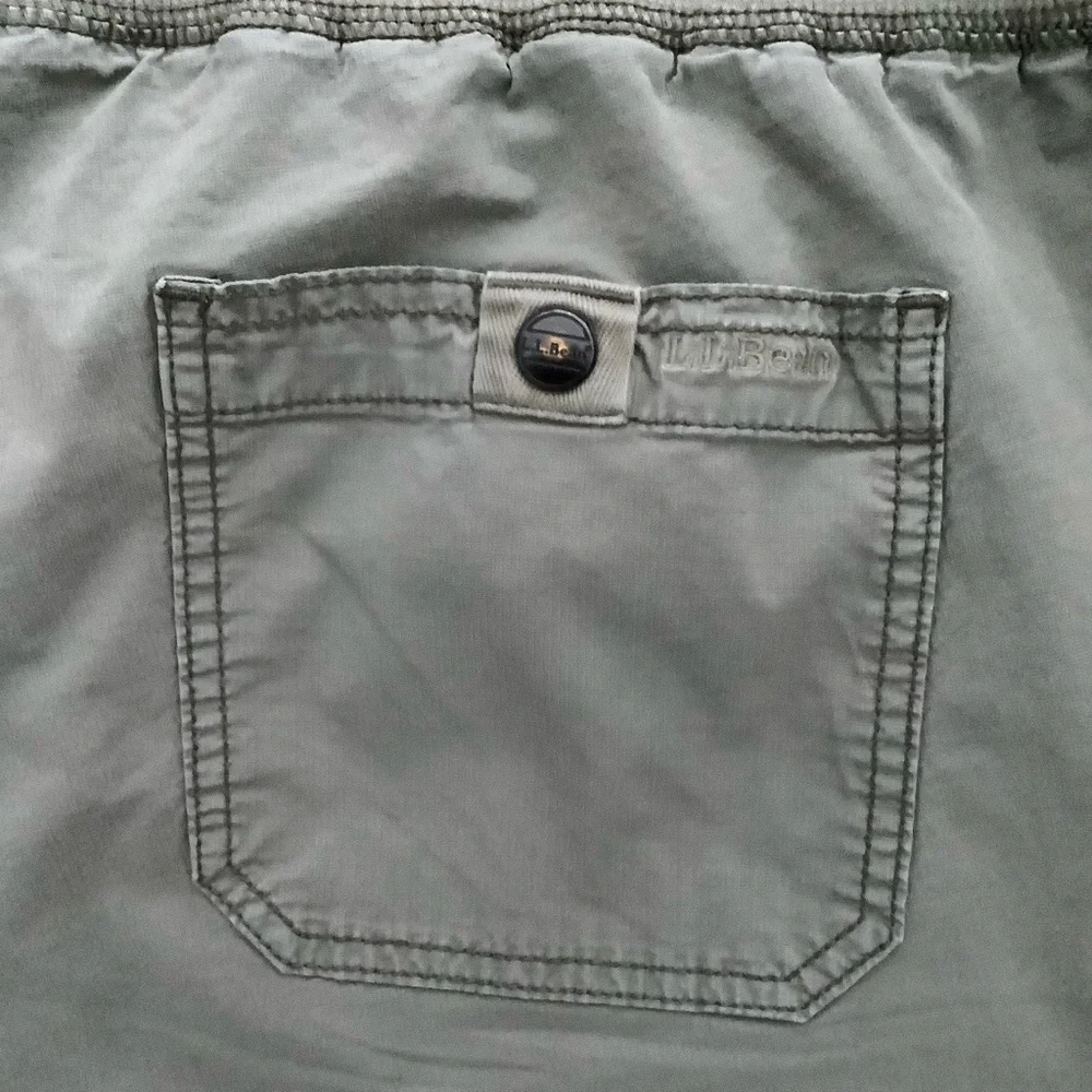 L.L. Bean 505027 Stretch Ripstop Olive Pull On Pants, Size XL Reg - Picture 2 of 9